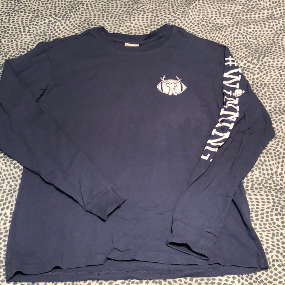 EUC Jadelynn Brooke Football Long Sleeve Tee